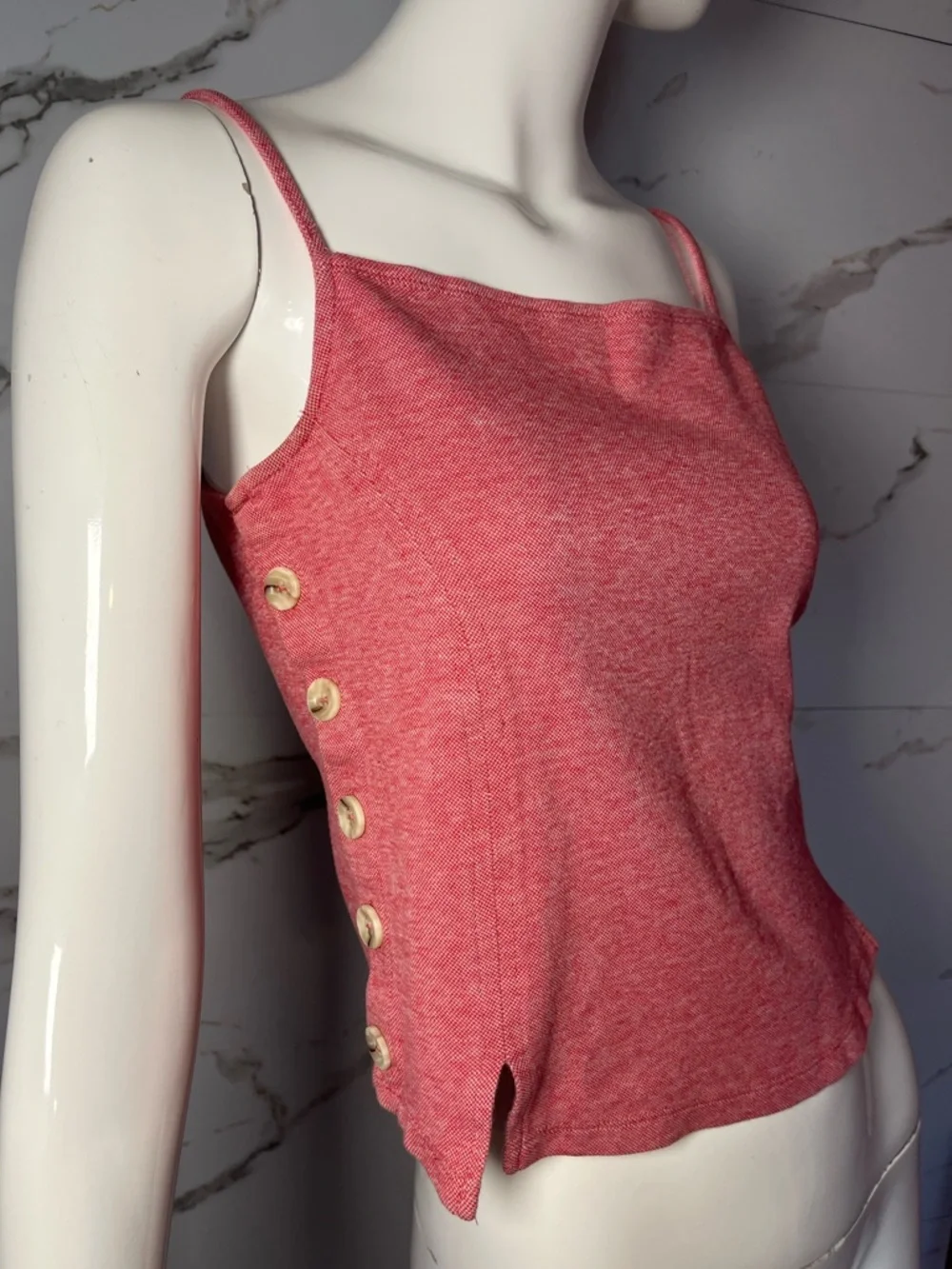 Anthropologie Meadow Rue Red Dual Faux Button Tank Size M. Summer, Casual - Picture 1 of 8